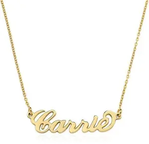 Name Necklace Gold - Small Carrie Name Necklace In 18Ct Gold Vermeil - Personalised Necklace - Birthday Gifts