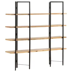 Berkfield 4-Tier Bookcase 160x35x160 cm Solid Mango Wood