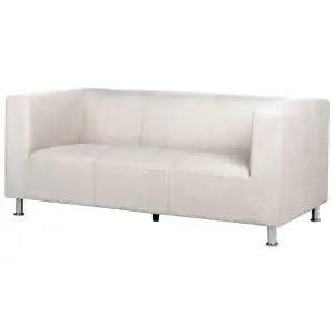 3 Seater Fabric Sofa White FLORO