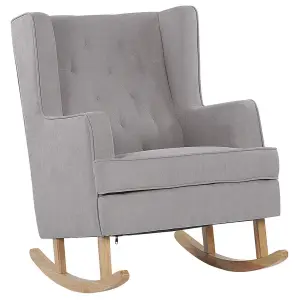 Rocking Chair TRONDHEIM Fabric Light Grey