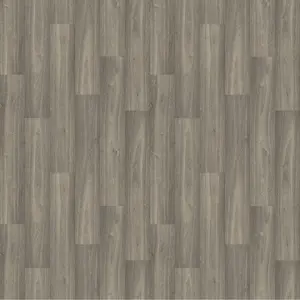 Grey Modern Wood Effect Anti-Slip Vinyl Flooring For Kitchen, Bathroom, 2.5mm Thick Vinyl Sheet-6m(19'8") X 3m(9'9")-18m²