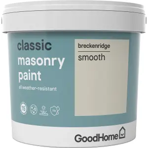 GoodHome Classic Breckenridge Smooth Matt Masonry paint, 5L