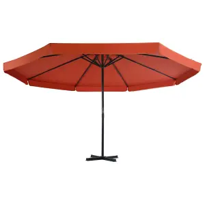 Berkfield Outdoor Parasol with Aluminium Pole 500 cm Terracotta