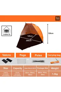 OLPRO Outdoor Leisure Products Beach Tent Orange