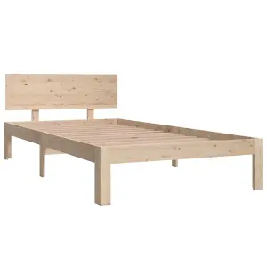 Berkfield Bed Frame Solid Wood Pine 100x200 cm