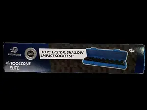 TOOLZONE 10PC 1/2" SHALLOW IMPACT SOCKETS