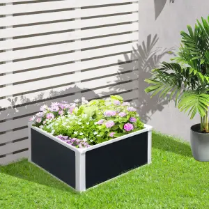 Outsunny Garden Raised Bed Planter Grow Containers Flower Pot PP 60 x 60cm