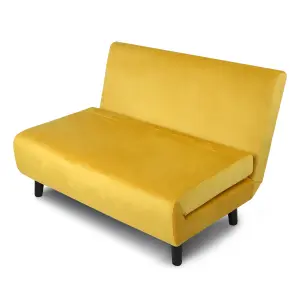 Aurora Double Sofa Bed  Yellow Velet