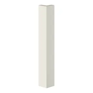 GoodHome Stevia Innovo handleless gloss cream slab Gloss cream Corner post, (W)48mm