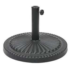 14kg Parasol Base Umbrella Stand Patio Garden Heavy Duty Weighted Black Outdoor