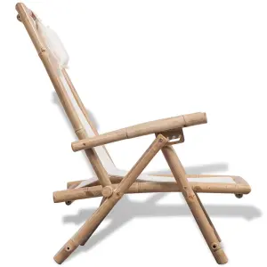 Berkfield Outdoor Deck Chair Bamboo