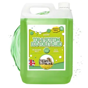 Chemical Toilet Fluid Top & Bottom Cleaner Eco Friendly Caravans Motorhomes 5L