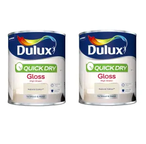 Dulux Quick Drying Gloss Natural Calico 750Ml Pack of 2