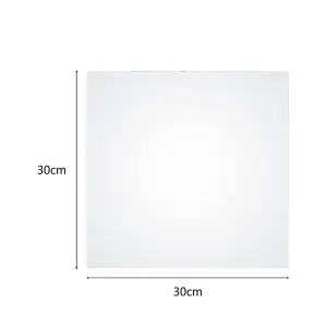 3Pcs Square Acrylic Adhesive Frameless Wall Mirror 30cm