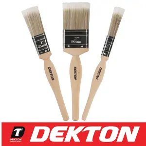 Dekton 3pc Professional Grade Precision Paint Brush Set Decorating DIY Painting