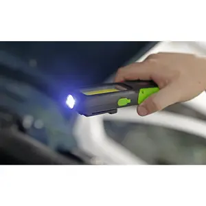 Rechargeable Inspection Light with Power Bank - 5W COB & 3W SMD LED - Green