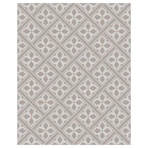 Laura Ashley Mr Jones Dove Grey Geometric Glass Splashback, (H)750mm (W)600mm (T)6mm