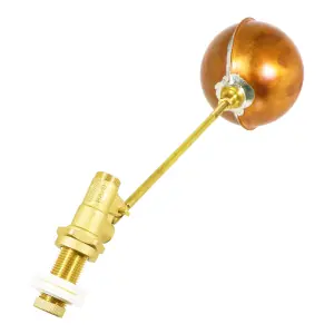 SPARES2GO Toilet Float Valve 1/2" Part 1 BS1212/1 High Pressure Side Entry 4 1/2" Copper Ball Kit