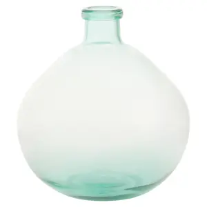 Interiors by Premier Blue Recycled Glass Vase, Minimalist Small Flower Vase, Decorative Glass Vase, Flower Vase for Home