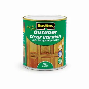 Rustins Quick Dry Outdoor Varnish Matt - Clear 500ml