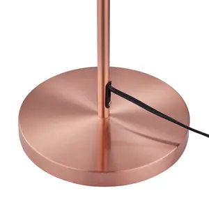 CGC CAITLIN Brushed Copper Curved Metal Floor Lamp