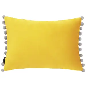 Paoletti Fiesta Velvet Pom-Pom Polyester Filled Cushion