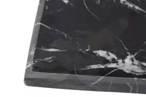 Interiors by Premier Black & Gold Marble Chopping Board, High-Quality Cutting bBoard, Stain-Resistant Gold Marble Board