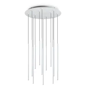 Luminosa Filo Decorative 12 Drop Cluster Pendant Ceiling Light White 3000K