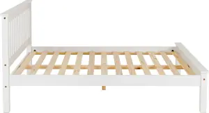 Monaco Double Bed Low Foot End Bed Frame in White