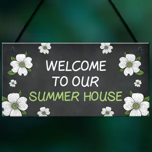 Red Ocean The Summer House Garden Sign Novelty Garden Shed Home Decor Gift For Garden