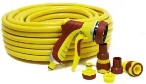 Spray Gun Set Heavy Duty Flexible Spray Hose Pipe Garden Home Reinforced 30M