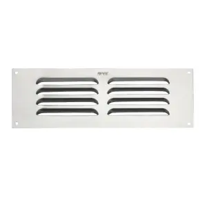 Metal Louvre Air Vent Cover, Suitable for Venting Gas Appliances Internal External Wall, for Openings 9 x 3" (229 x 76mm), Silver