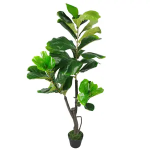 120cm (4ft) Large Artificial Fiddle Fig Tree Ficus Lyrata Plant