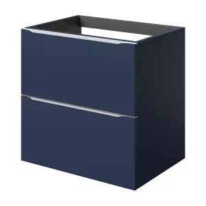 GoodHome Imandra Matt Blue Wall-mounted Bathroom Cabinet (H) 600mm (W) 600mm