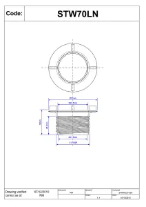 McAlpine STW70LN Standard Locking Nut for STW 1" Shower Traps