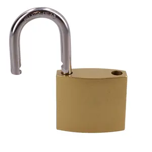 Heavy Duty 38mm Iron Brass Coated Padlock Security Lock Secure 3 Keys 4pk