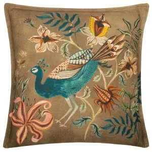 Wylder Holland Park Hedgerow Birds Floral Polyester Filled Cushion