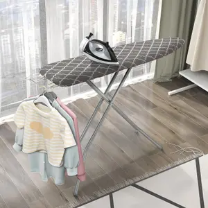 Costway Foldable Ironing Board W/ Extra Ironing Board Cover Height Adjustable Iron Table