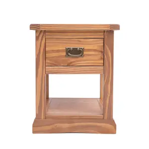 Tirolo 1 Drawer Bedside Table Brass Drop Handle