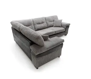 Samson Corner Sofa in Grey Left Facing