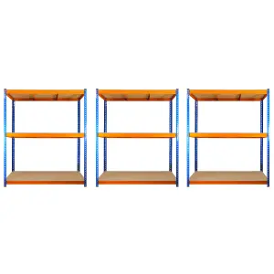 3 Bays of 3 Tier ULTRA HEAVY DUTY Storage Racking 1800h x 1500w x 450d mm 350kg