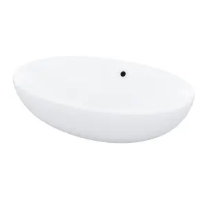 Nes Home Oval 590 mm Large Counter Top Basin Sink Overflow Wash Ceramic Bathroom