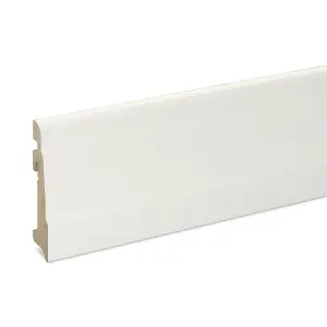 GoodHome Art Deco Style White MDF Skirting board (L)2.2m (W)100mm (T)19mm