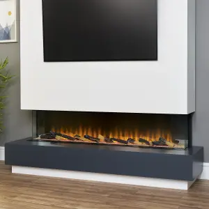 Adam Sahara Panoramic Media Wall Electric Fire, 61 Inch