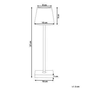 Wireless Metal Table Lamp Dark Grey VALIRA