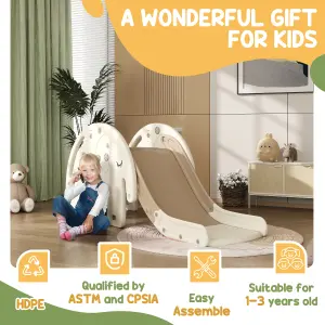 AIYAPLAY 3 in 1 Kids Slide for 1-3 Years, Elephant-Themed Indoor Slide