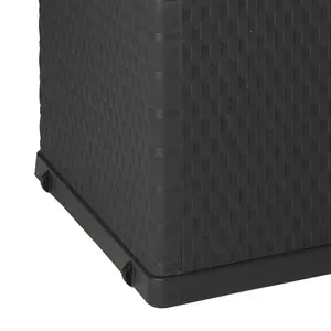 Berkfield Garden Storage Box Anthracite 120x56x63 cm PP Rattan