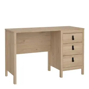 Barcelona Desk 3 Drawers in Jackson Hickory Oak