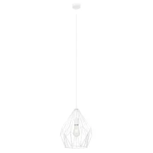 GoodHome Phobeto Matt White Pendant ceiling light, (Dia)310mm