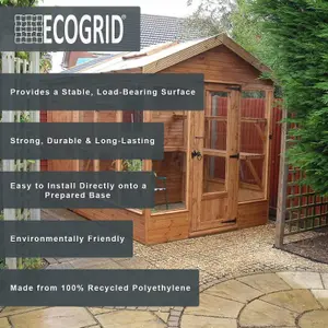 EcoGrid 6 x 8ft Shed Base Kit - Garden Base with Weed Membrane - Hot Tub, Greenhouse, Garden Office or Summer House Flooring Base